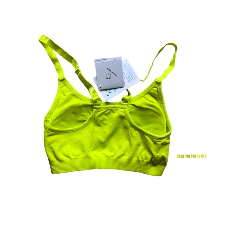 Nikibiki Technology Seamless Sports Bra Women Color Chartreuse Size M/L - Picture 3 of 4